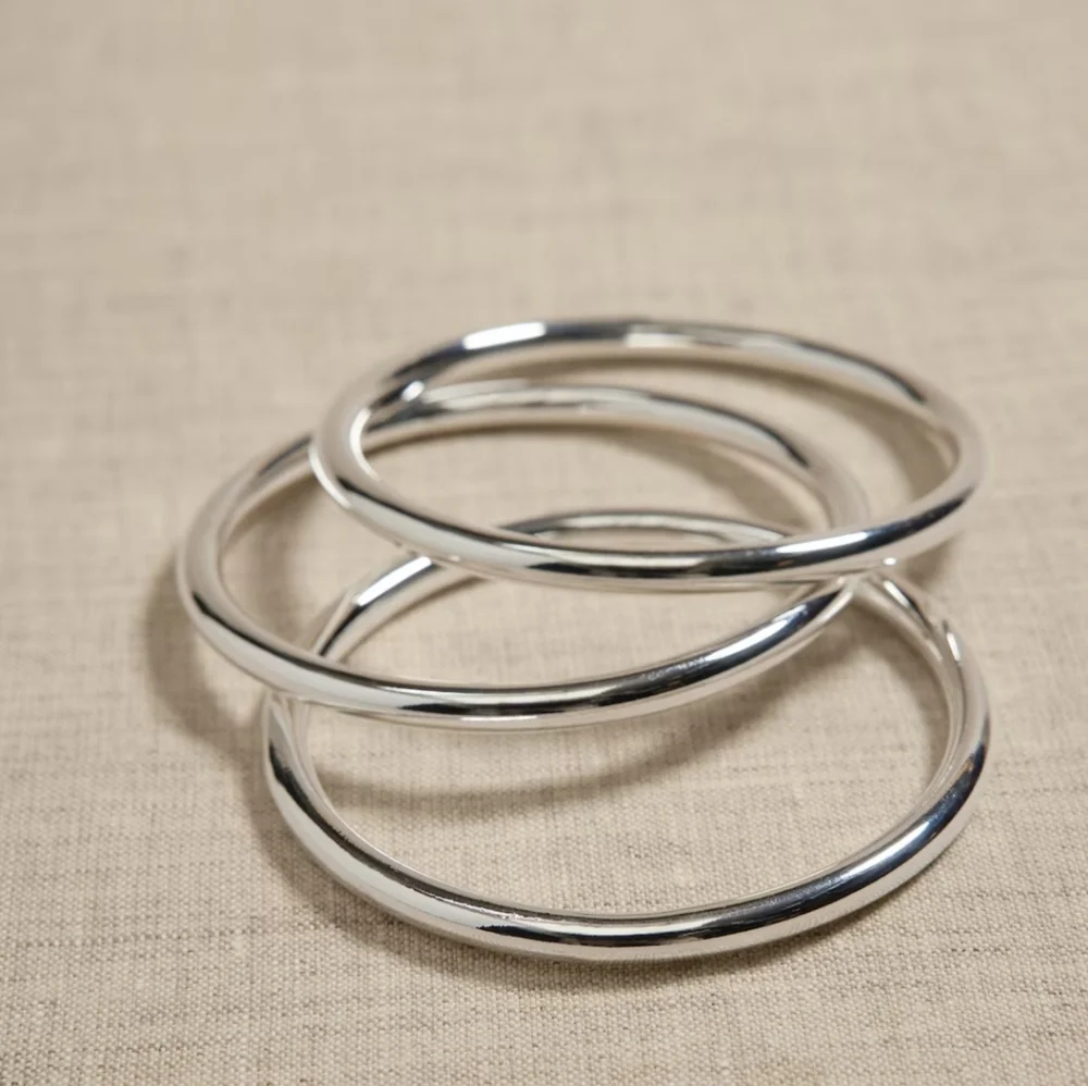 NWT Ravena Triple Bangle Set by Aureus + Argent in Silver